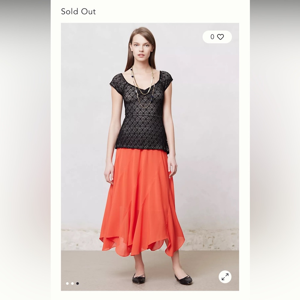 🌸 Anthropologie 🌸 Colima Maxi Skirt - Ruffle Hem